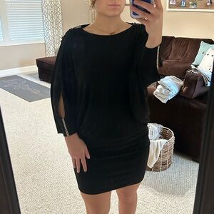 Cache Formal Long Sleeve Mini Dress